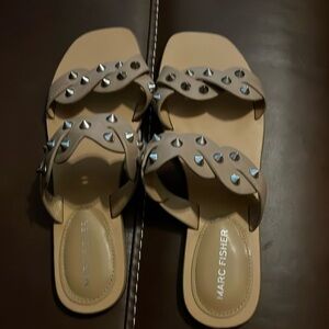 Marc Fisher Studded Slide Sandals Sz 8.5M